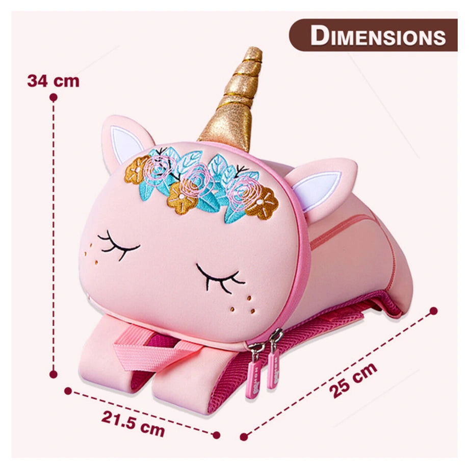 Nohoo Pre School 3D Bag Unicorn Pink (Large)