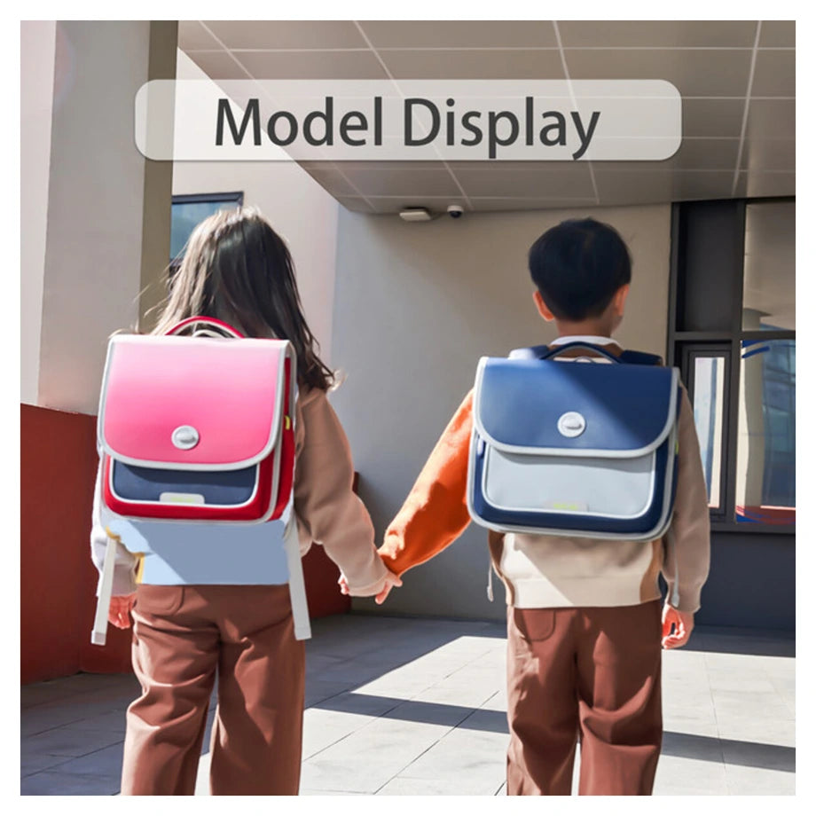 Nohoo Ergonomic Spine Protection Horizontal School Backpack for 0 5 Grade Primary Students (Baby Red)