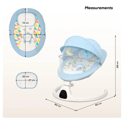 Nurtur Automatic Baby Swing Chair, Motion Sound And Song Control (0-12M) (Blue)