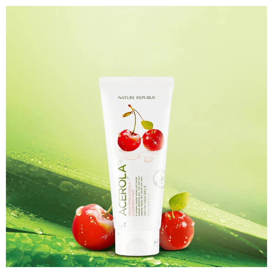 Nature Republic Fresh Herb Acerola Cleansing Foam (170 ml)