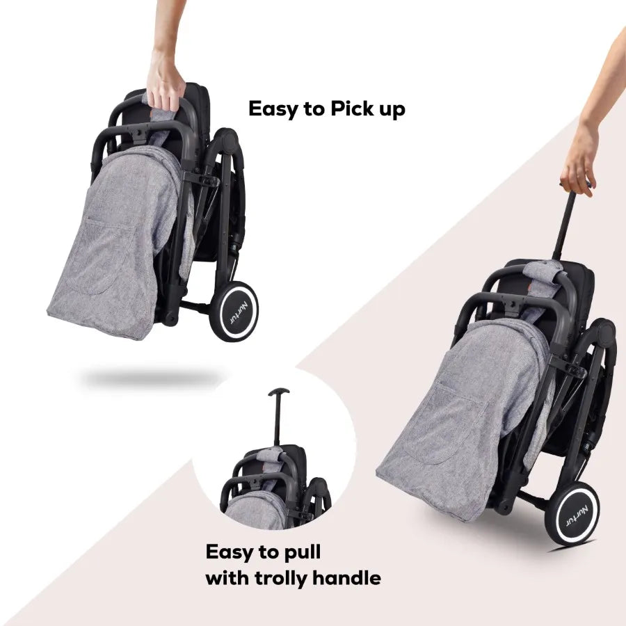 Nurtur Baby Travel Stroller (Black/Grey)