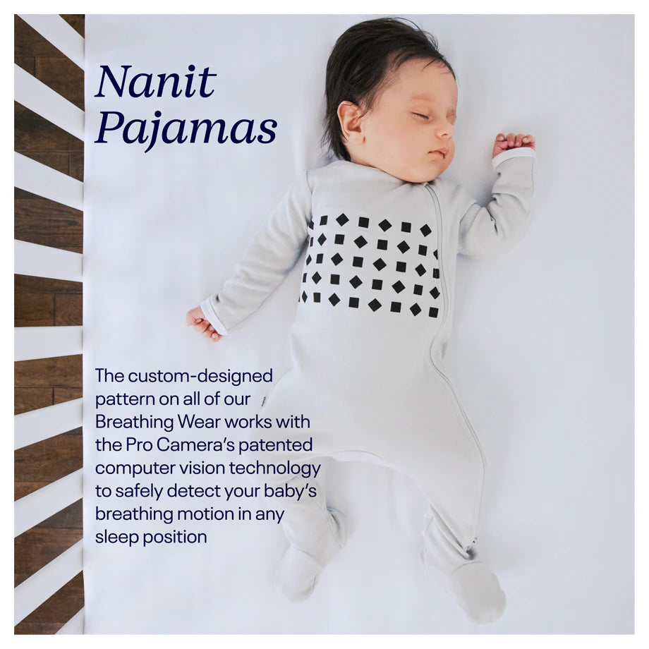 Nanit Breathing Wear Pajamas Size 0-3 months (Grey)