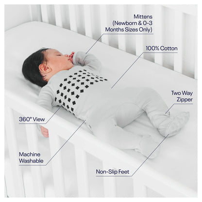 Nanit Breathing Wear Pajamas Size 0-3 months (Grey)
