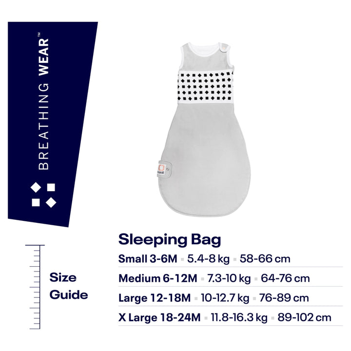 Gray Nanit Breathing Wear Sleeping Bag  3-6 months (pack 1)