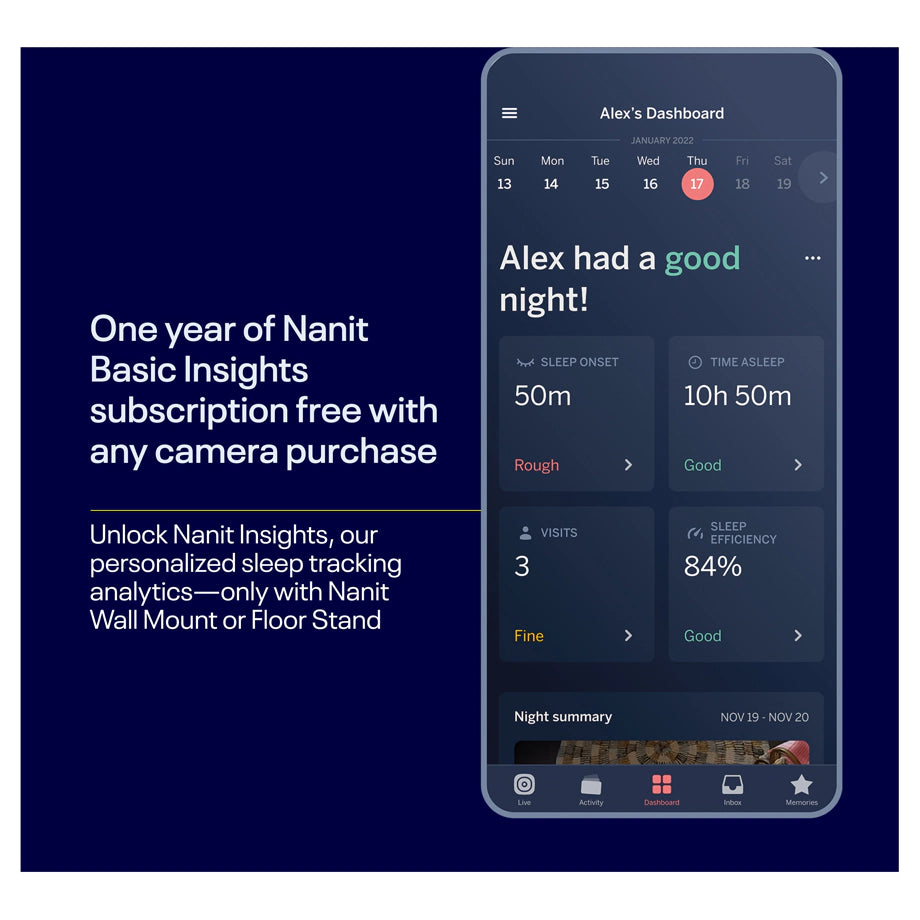 Nanit Pro Baby Monitor & Wall Mount Nanit Pro Baby Monitor & Wall Mount