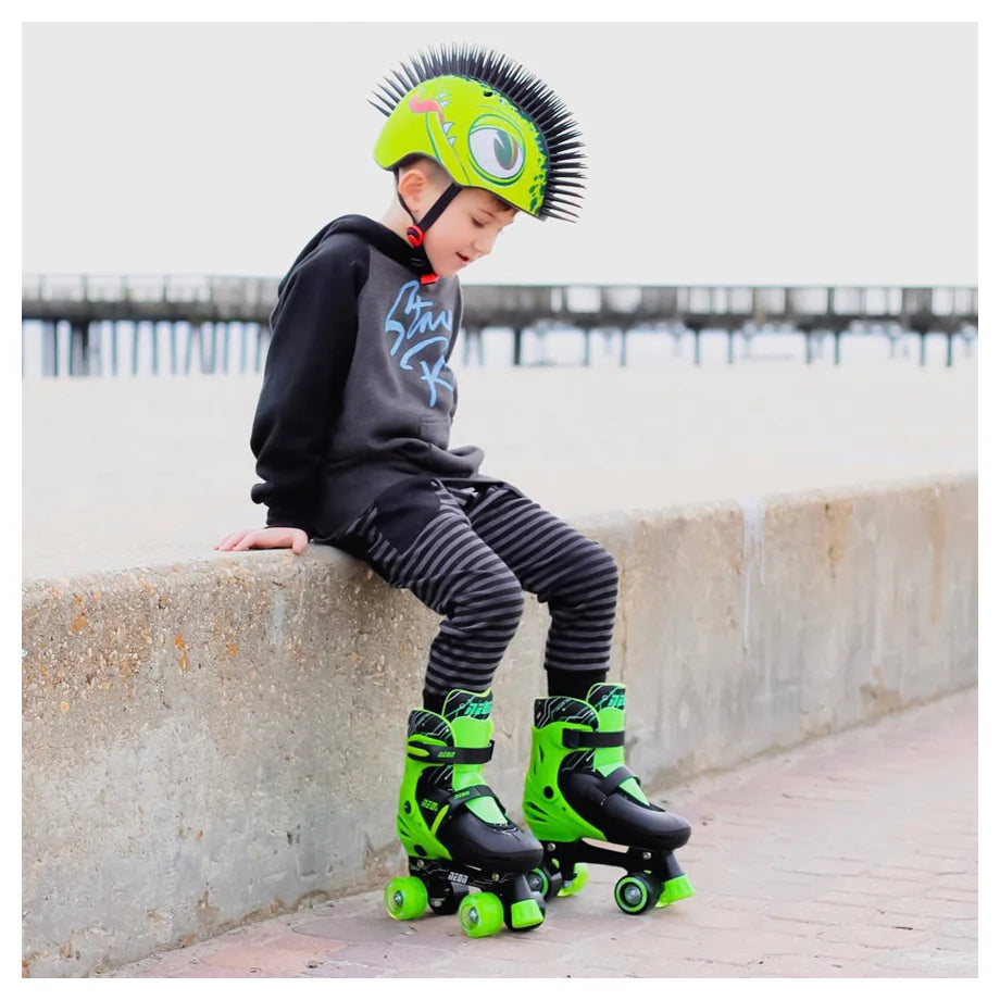Yvolution Neon Combo Skate (Size 12–2) | 4L/13L/16L Cl 4Pk (Green)