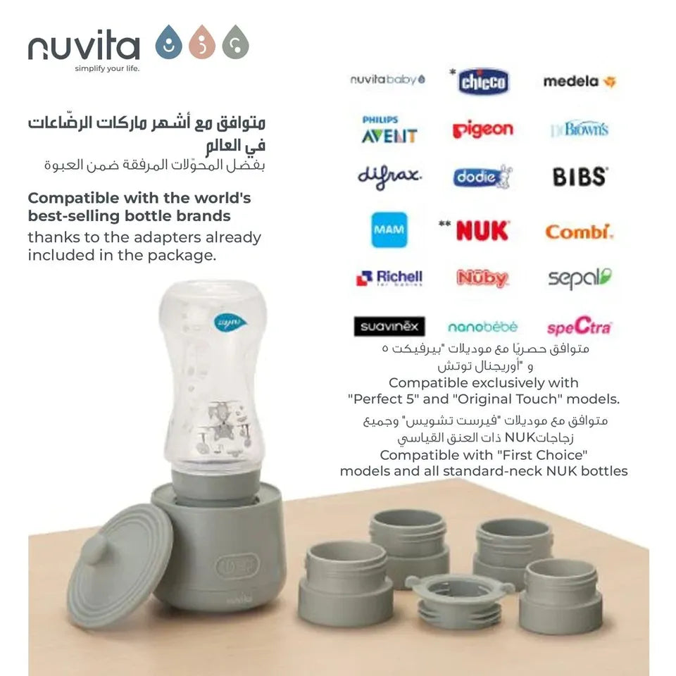 Nuvita Portable Bottle Warmer Fast & Easy Baby Milk Heating