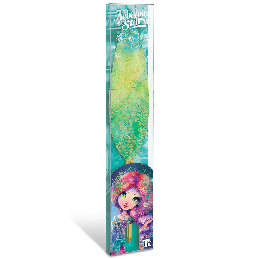 Nebulous Stars Feather Quill Pen - Aqua Water 2