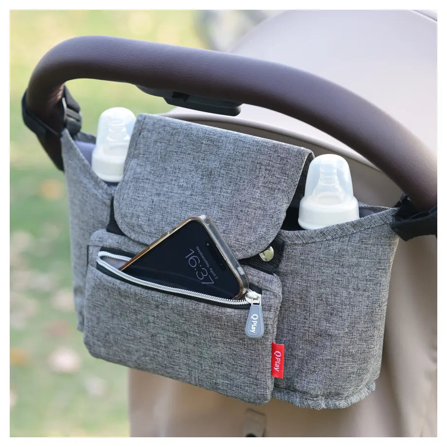 Qplay Tricycle & Pushcart 2 In 1 Universal Organizer (Light Grey)