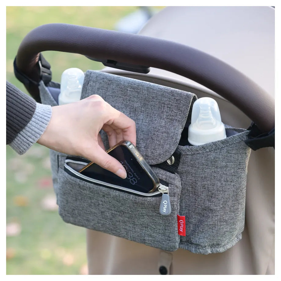 Qplay Tricycle & Pushcart 2 In 1 Universal Organizer (Light Grey)