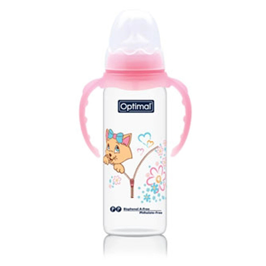 Optimal Narrow Neck Orthodontic Feeding Bottle (240ml)