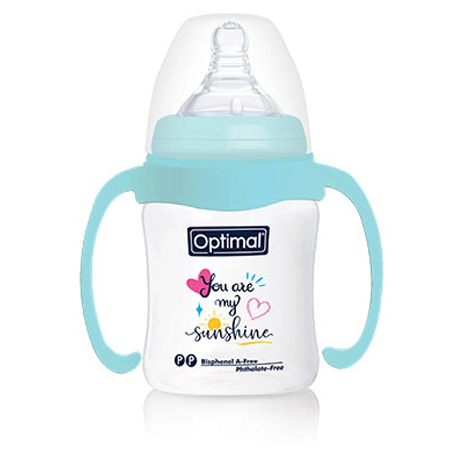 Optimal Wide Neck Feeding Bottle with Handle (180ml)