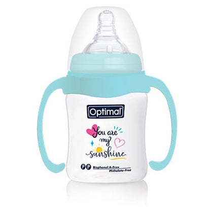 Optimal Wide Neck Feeding Bottle with Handle (180ml)