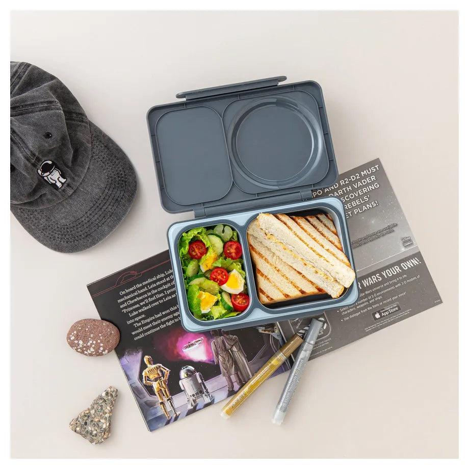 OmieLife OmieBox Up Bento Box with Insulated Thermos and Ice Pack (Graphite)