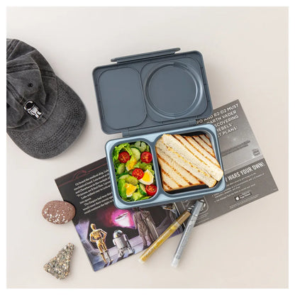 OmieLife OmieBox Up Bento Box with Insulated Thermos and Ice Pack (Graphite)