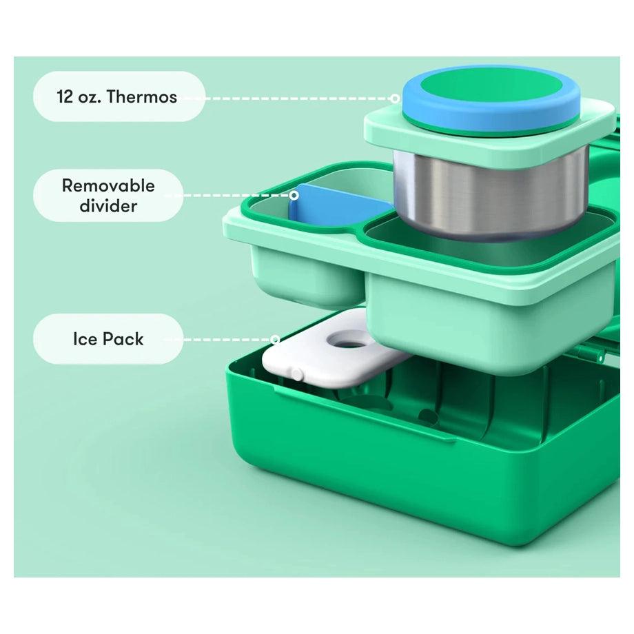 OmieLife OmieBox Up Thermos, 350ml (Jade Green)