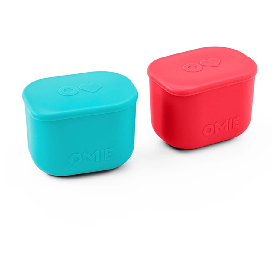 OmieLife OmieBox Up Dip Containers, Set of 2 (Pink & Teal)