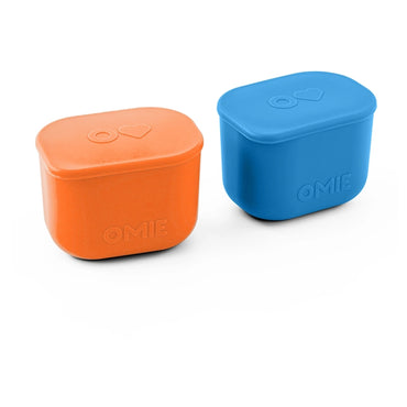 OmieLife OmieBox Up Dip Containers, Set of 2 (Blue & Orange)
