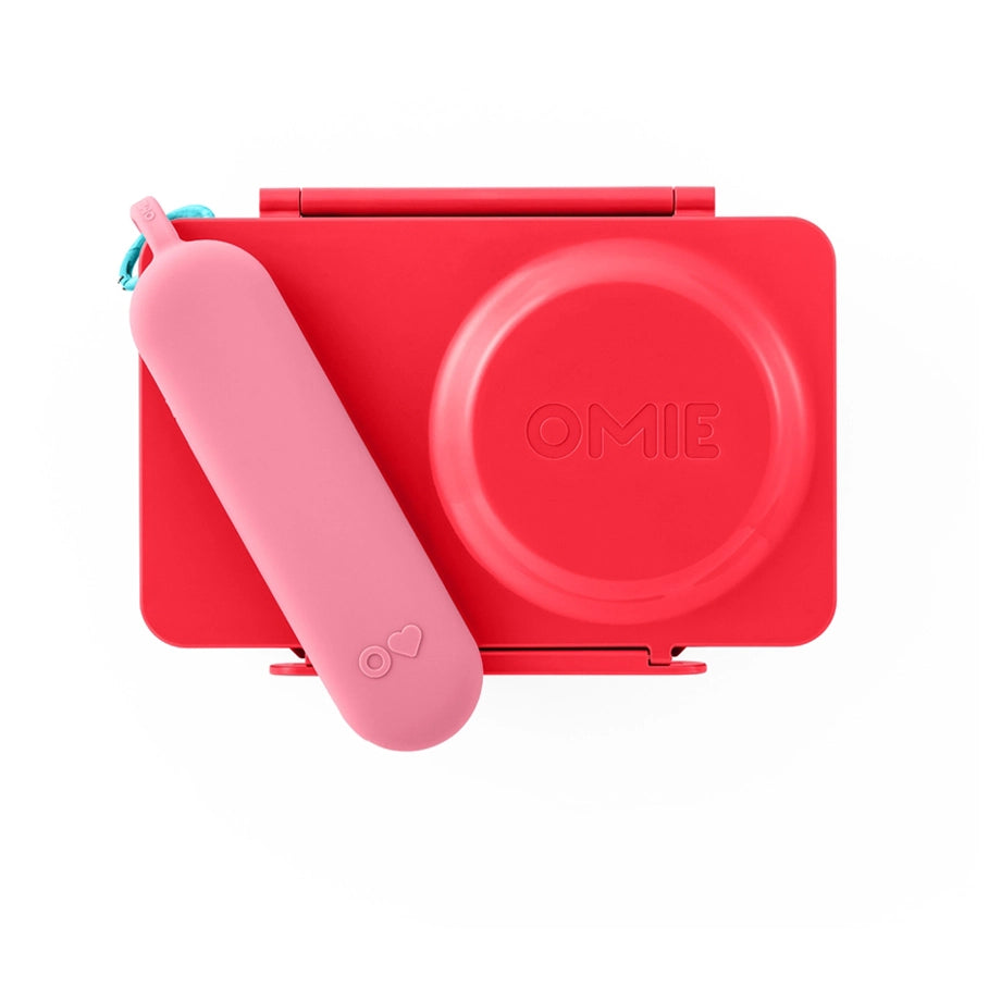 OmieLife OmieBox Up Pod and Utensil Set (Pink Blush)
