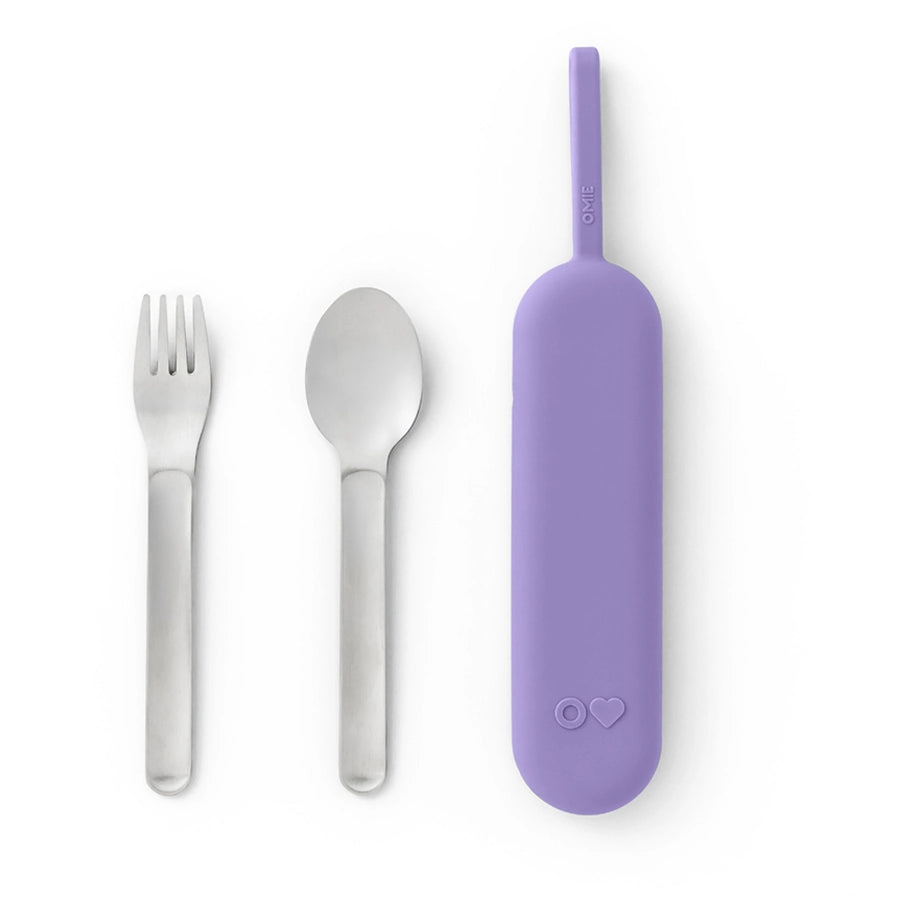 OmieLife OmieBox Up Pod and Utensil Set (Violet)