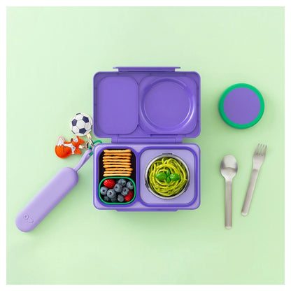 OmieLife OmieBox Up Pod and Utensil Set (Violet)