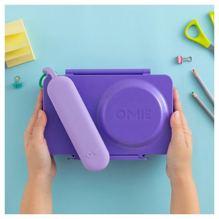 OmieLife OmieBox Up Pod and Utensil Set (Violet)