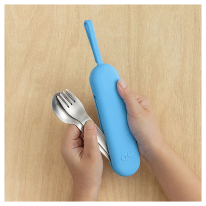OmieLife OmieBox Up Pod and Utensil Set (Azure)