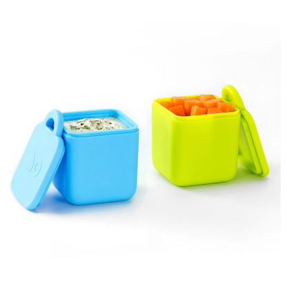 OmieLife OmieDip Dip Containers, Set of 2 (Blue & Lime)