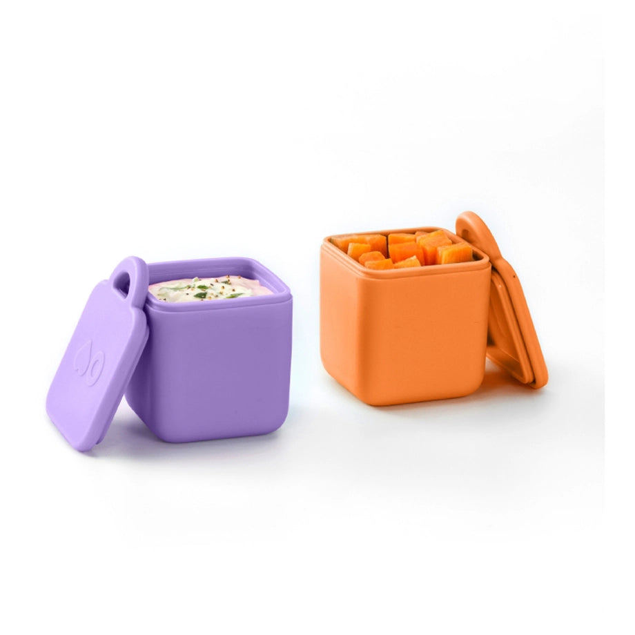 OmieLife OmieDip Dip Containers, Set of 2 (Purple & Orange)
