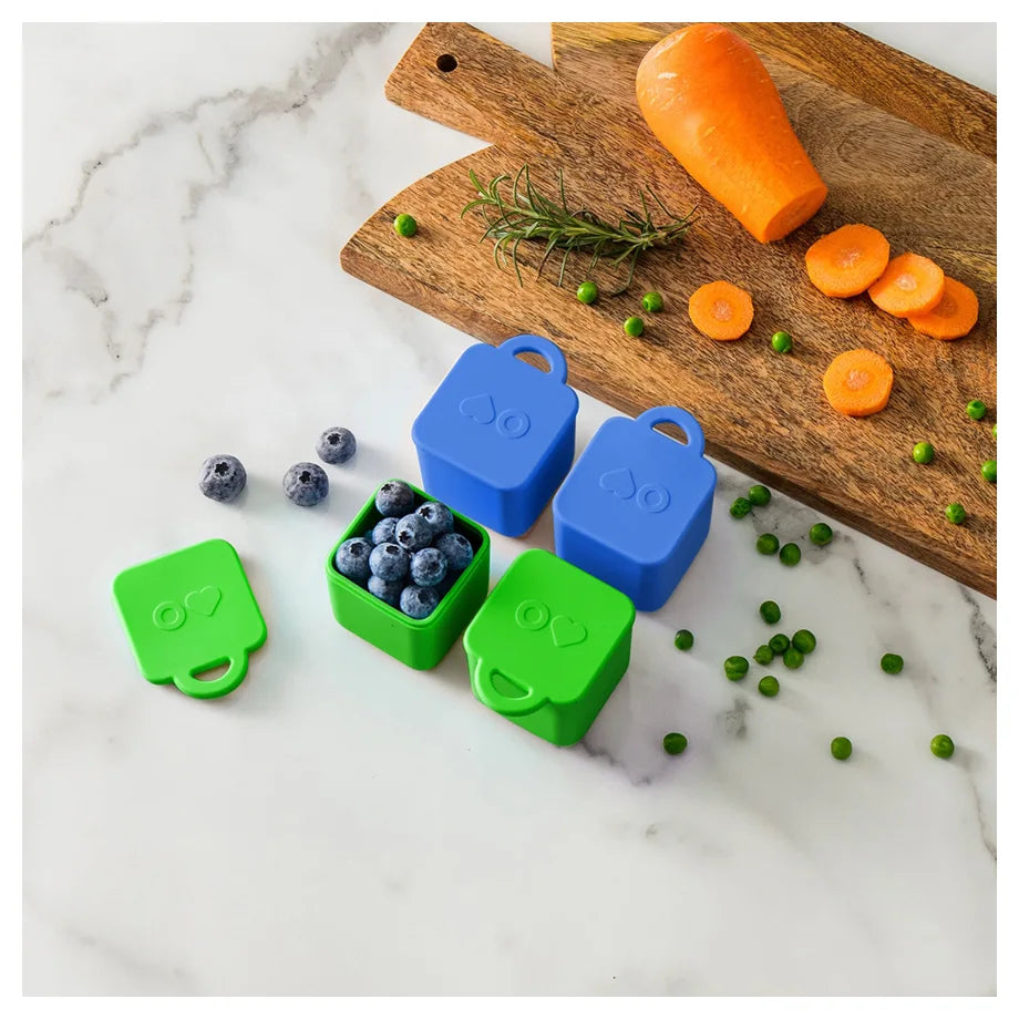 OmieLife OmieDip Dip Containers, Set of 2 (Sea Blue & Green)