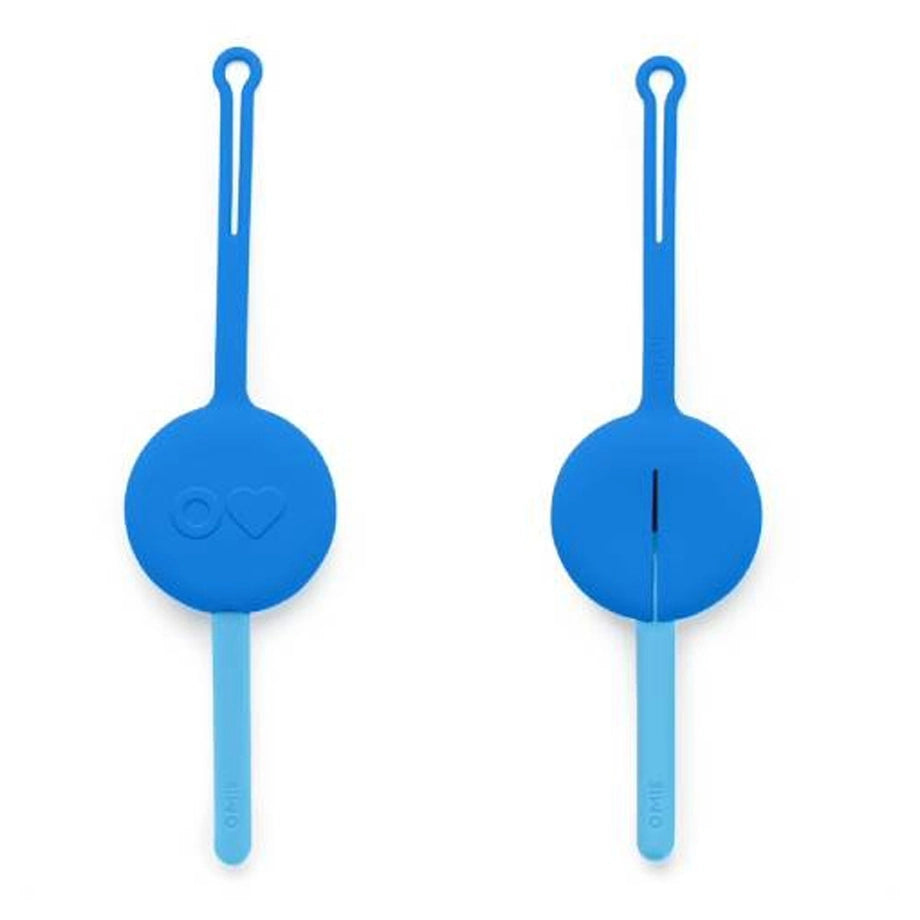 OmieLife OmiePod Kids Utensil Set and Case (Capri Blue)