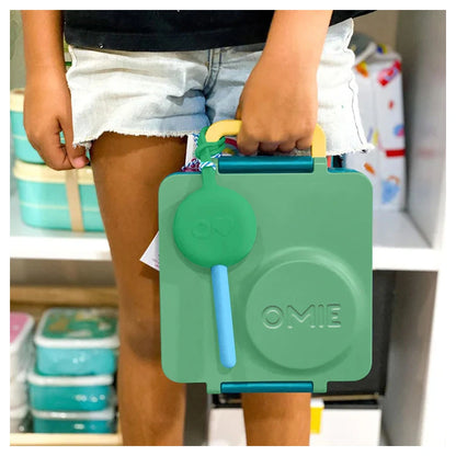 OmieLife OmiePod Kids Utensil Set and Case (Mint Green)
