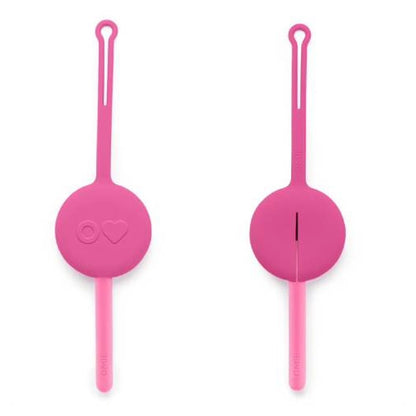 OmieLife OmiePod Kids Utensil Set and Case (Bubble Pink)