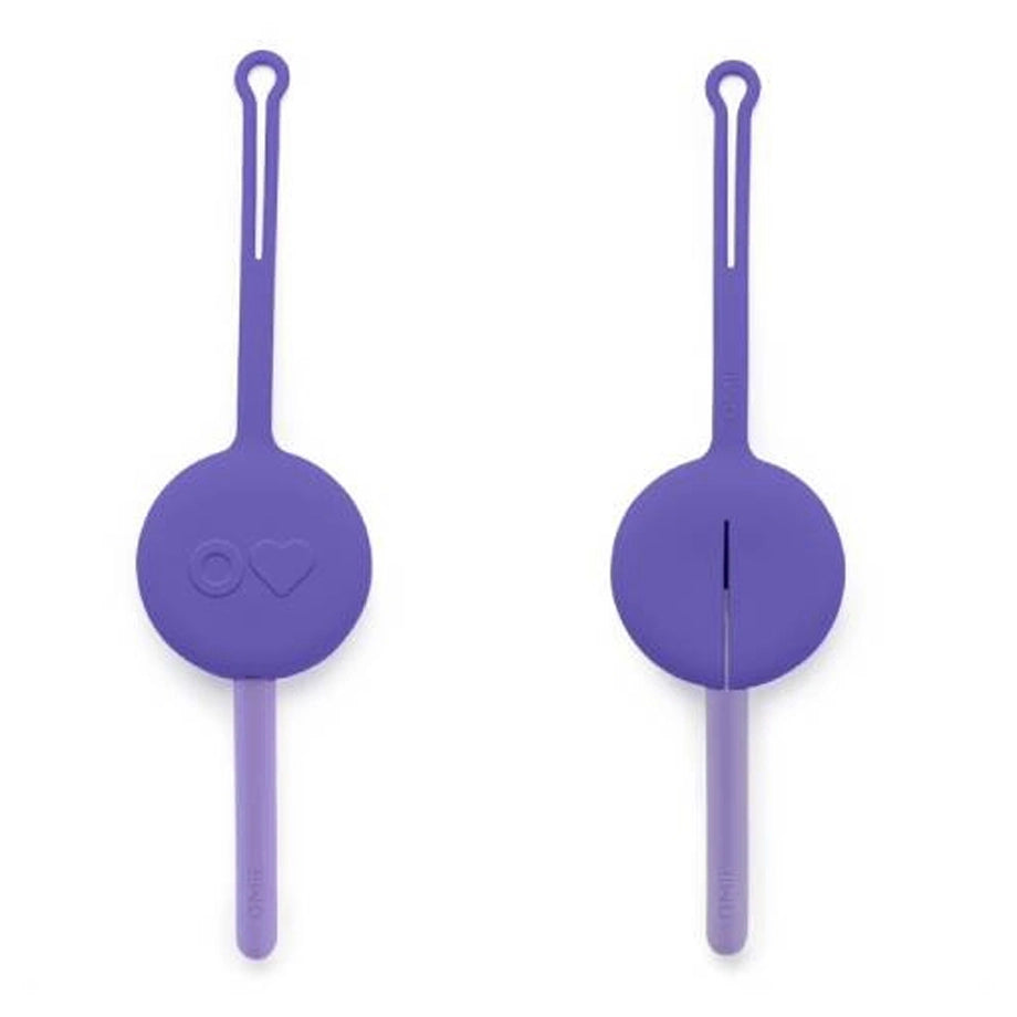 OmieLife OmiePod Kids Utensil Set and Case (Purple)