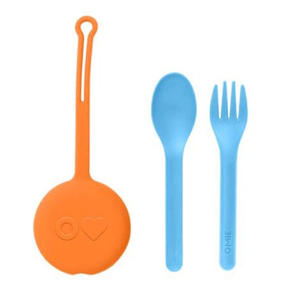 OmieLife OmiePod Kids Utensil Set and Case (Sunrise)