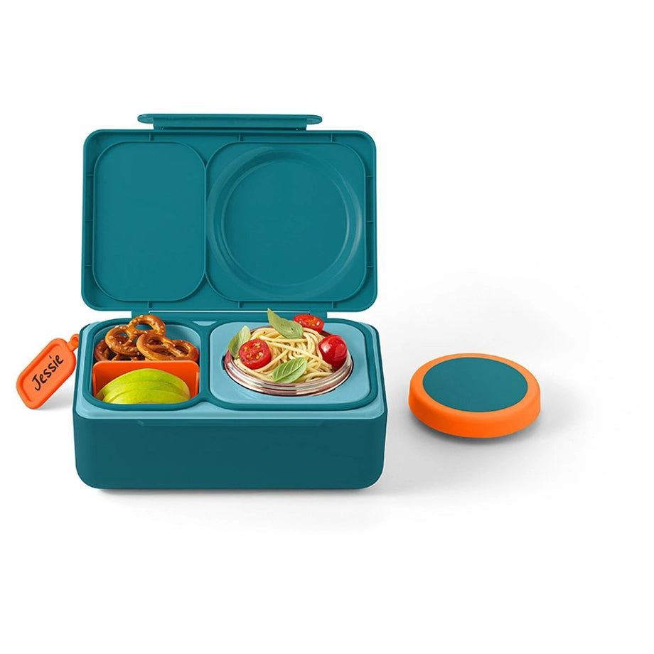 OmieLife OmieBox Up Bento Box with Insulated Thermos and Ice Pack (Teal Green)