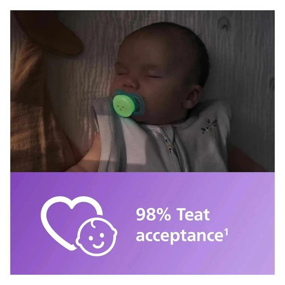 Philips Avent Ultra Start Nighttime Soother 0-2M Boy (Pack of 2)