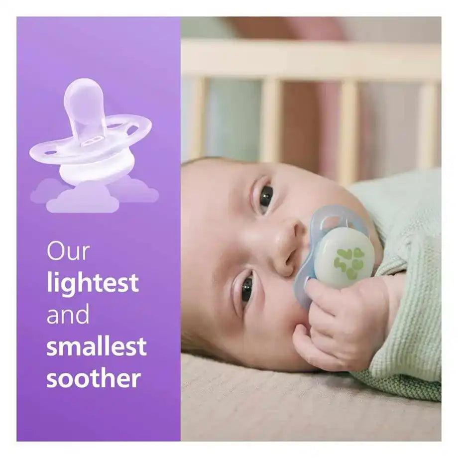 Philips Avent Ultra Start Nighttime Soother 0-2M Boy (Pack of 2)