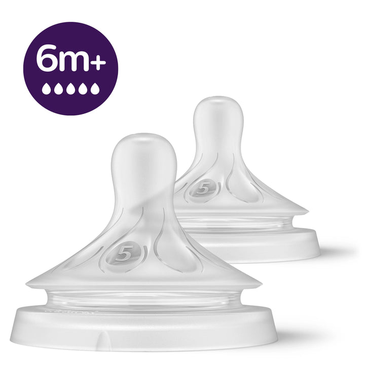 Philips Avent Natural 3.0 Feeding Teats Pack of 2 (6m+) - SCY965/02