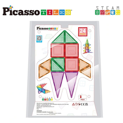 Picasso Magnetic Tiles 3D Classic Set 24 Pieces