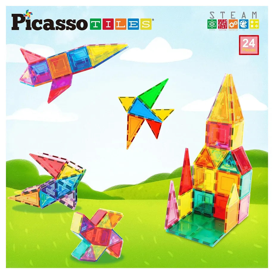Picasso Magnetic Tiles 3D Classic Set 24 Pieces