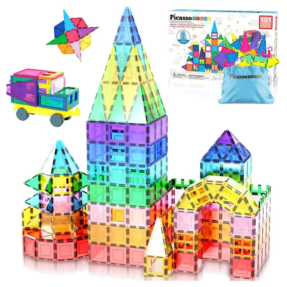 Picasso Magnetic Tiles with Carry Bag 101 Pieces