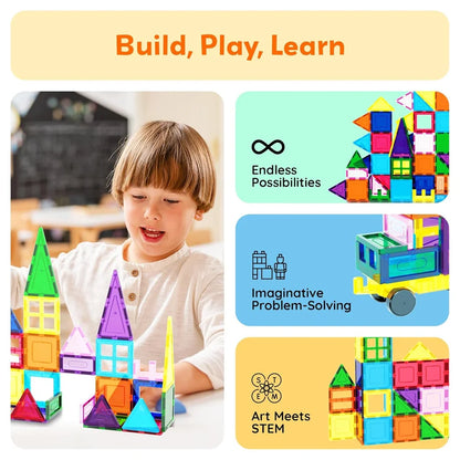 Picasso Magnetic Tiles with Carry Bag 101 Pieces