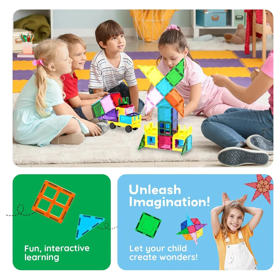 Picasso Magnetic Tiles with Carry Bag 101 Pieces