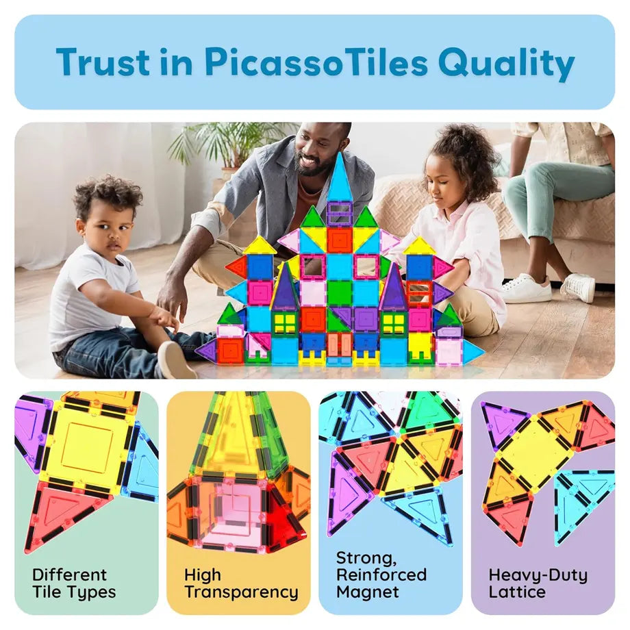 Picasso Magnetic Tiles with Carry Bag 101 Pieces
