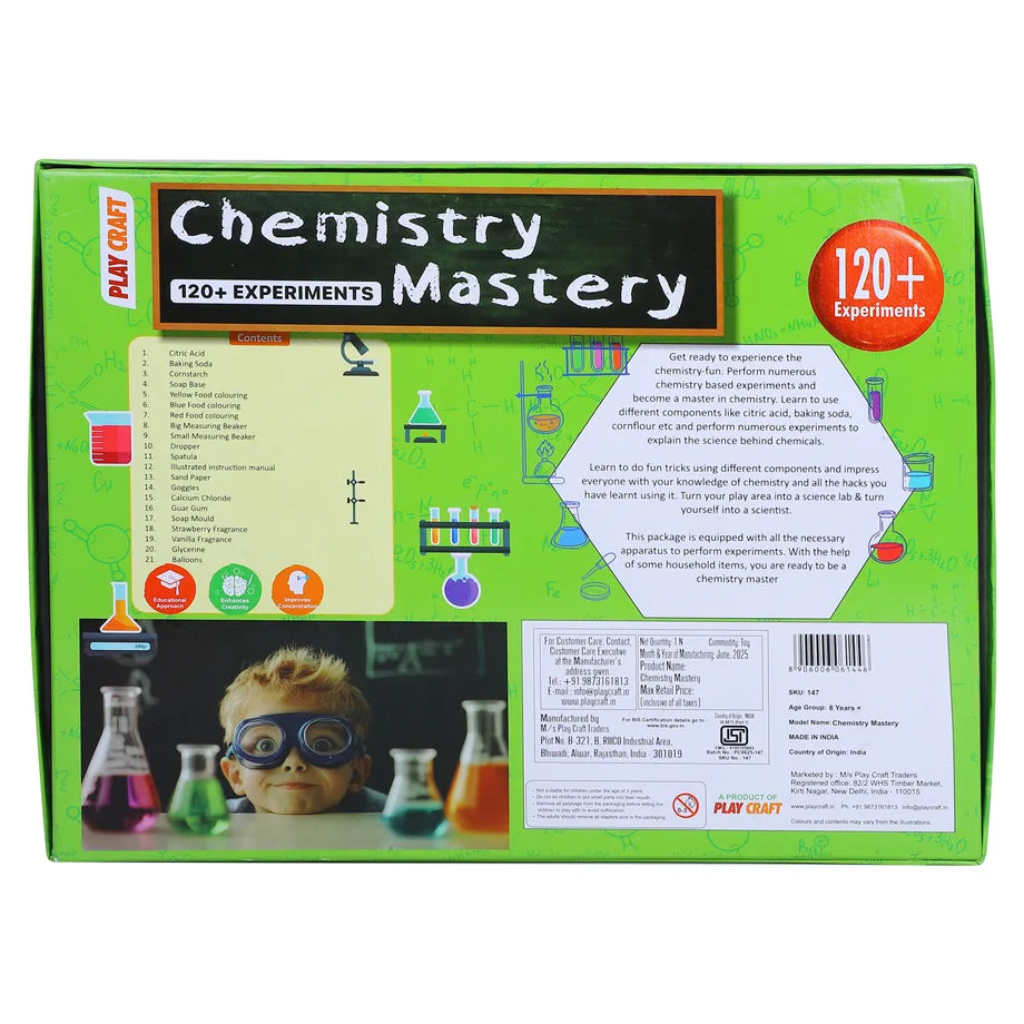Play Craft Chemistry Mastery Science Kit (125+ Experiments)