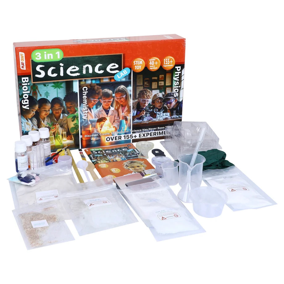 Play Craft 3-in-1 Science Lab Kit (155+ Experiments)