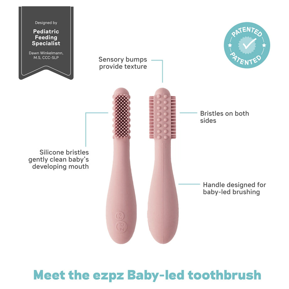 ezpz Baby-Led Toothbrush (Blush)