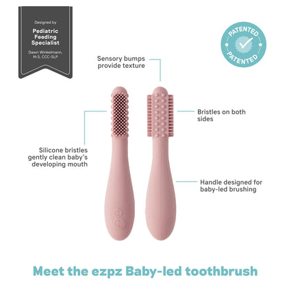 ezpz Baby-Led Toothbrush (Blush)