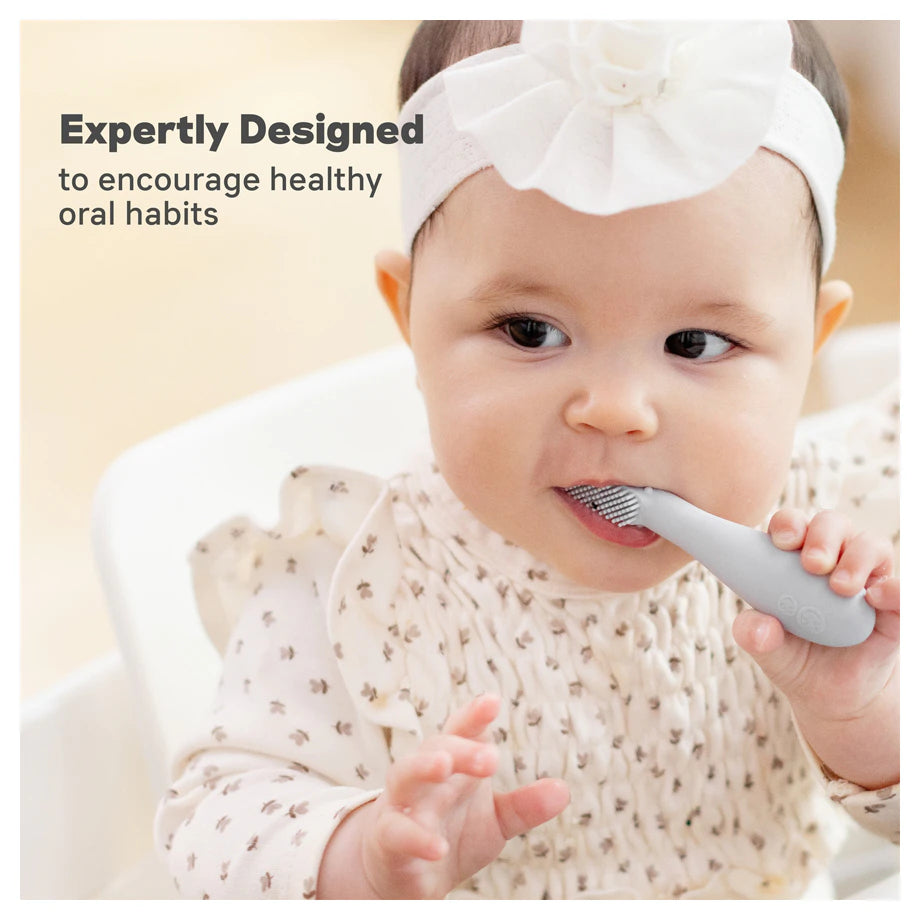 ezpz Baby-Led Toothbrush (Pewter)